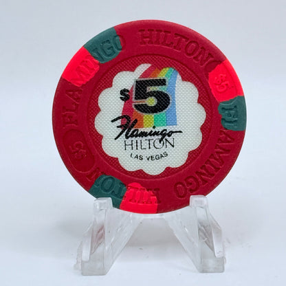 Flamingo Hilton Las Vegas Nevada 1980s $5 Casino Chip N4593