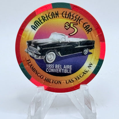 Flamingo Hilton Las Vegas Nevada 1996 '1955 Bel Aire' Series 2 LE $5 Casino Chip N8265