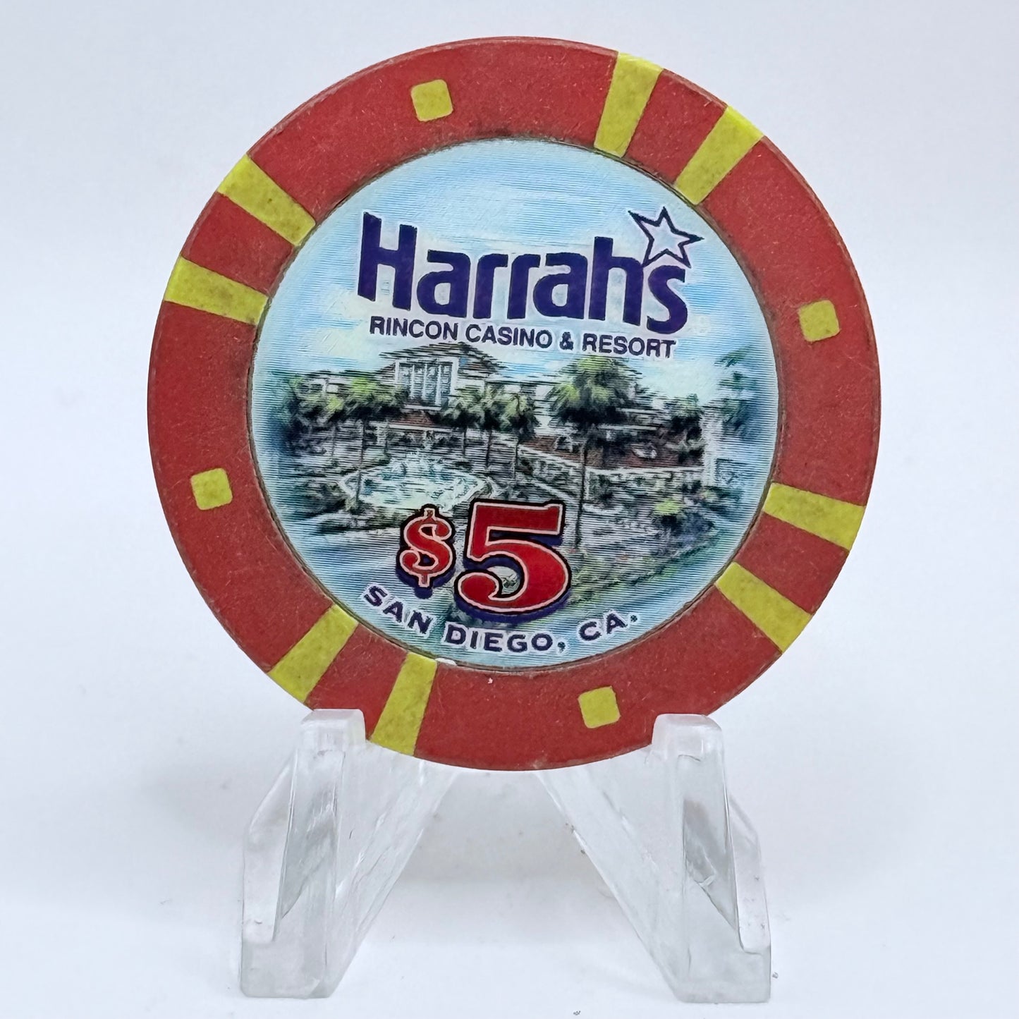 Harrah's Rincon Valley Center California $5 Casino Chip