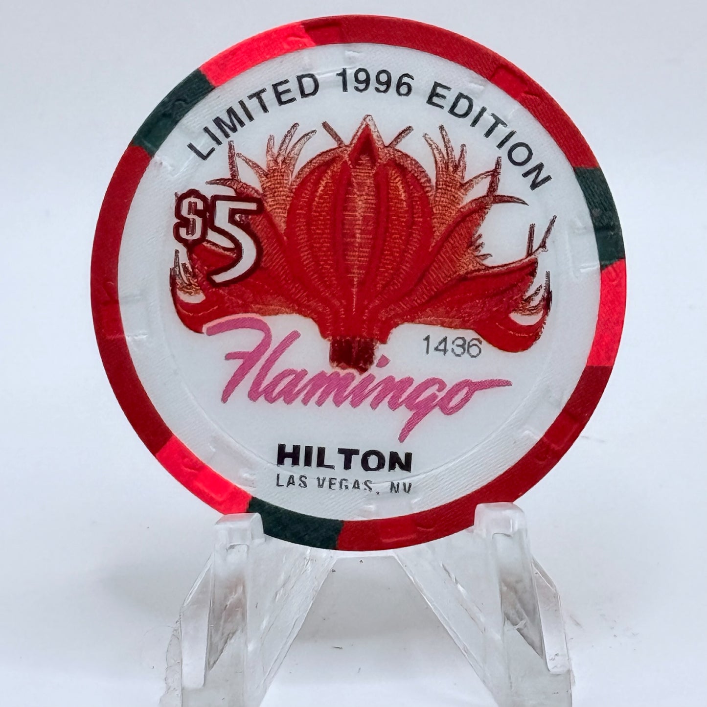 Flamingo Hilton Las Vegas Nevada 1996 '1955 Bel Aire' Series 2 LE $5 Casino Chip N8265