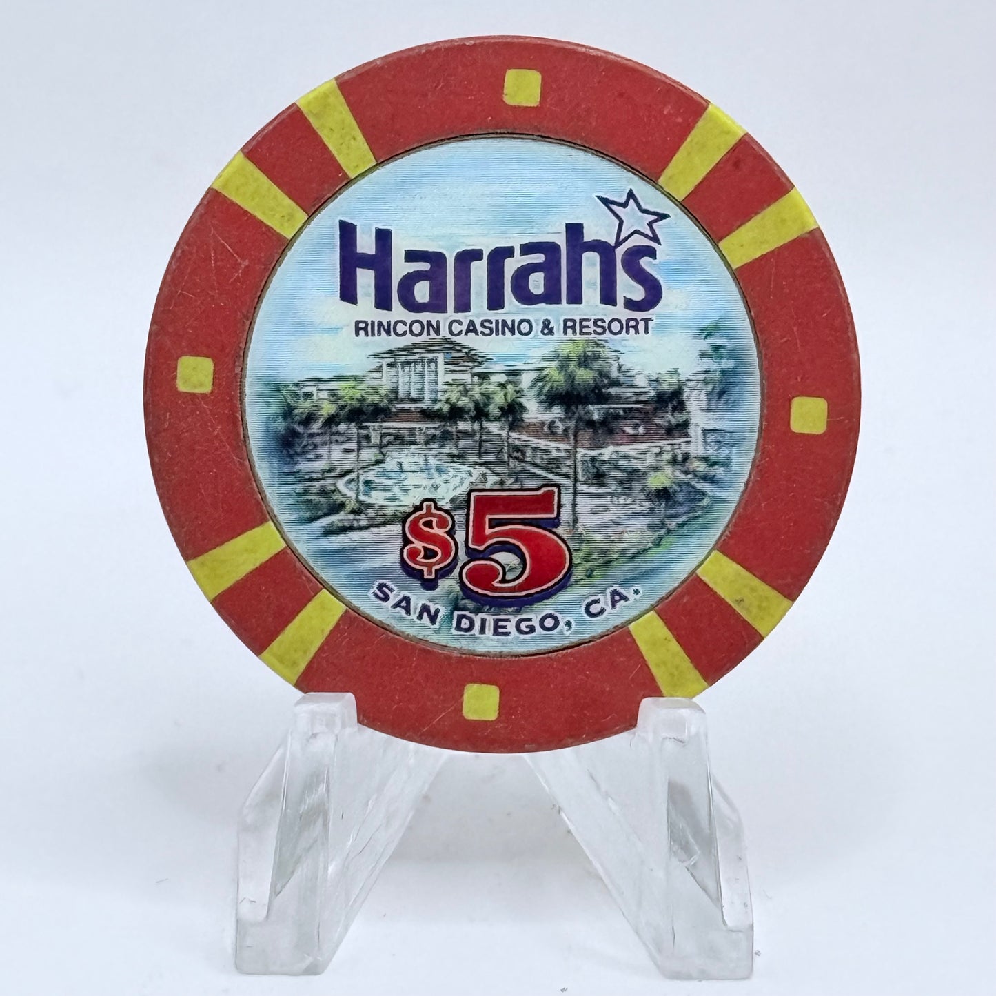 Harrah's Rincon Valley Center California $5 Casino Chip