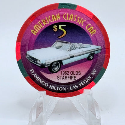 Flamingo Hilton Las Vegas Nevada 1996 '1962 Olds Starfire' Series 2 LE $5 Casino Chip N8266