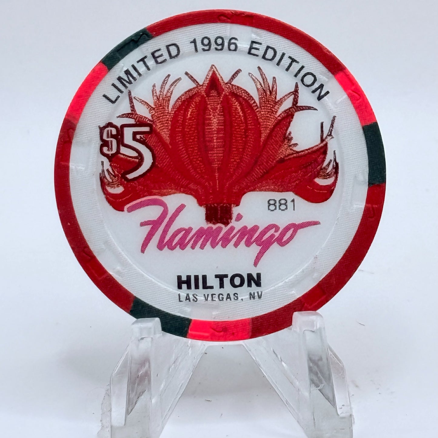 Flamingo Hilton Las Vegas Nevada 1996 '1962 Olds Starfire' Series 2 LE $5 Casino Chip N8266