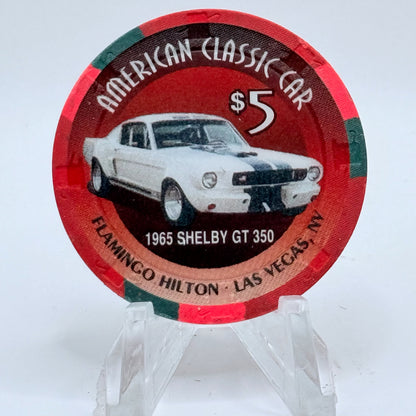 Flamingo Hilton Las Vegas Nevada 1996 '1965 Shelby GT 350' Series 2 LE $5 Casino Chip N8267
