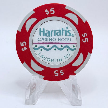 Harrah's Laughlin Nevada 1992 $5 Casino Chip N7624