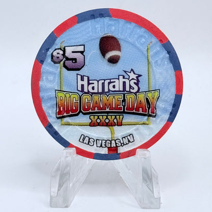Harrah's Las Vegas Nevada 2001 'Big Game XXXV' LE $5 Casino Chip V7335