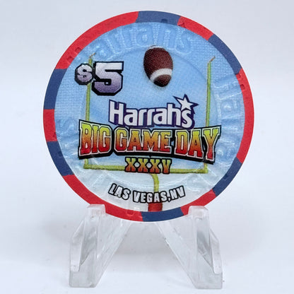 Harrah's Las Vegas Nevada 2001 'Big Game XXXV' LE $5 Casino Chip V7335