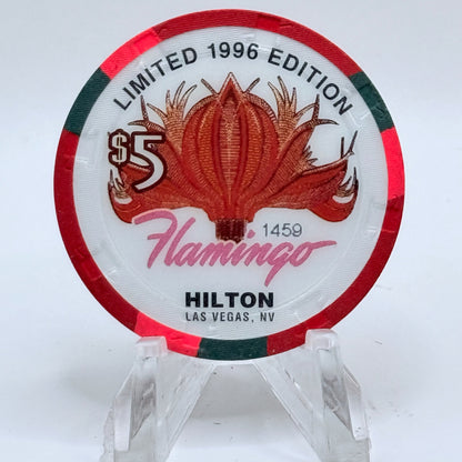 Flamingo Hilton Las Vegas Nevada 1996 '1957 Fuel Injected Corvette' Series 2 LE $5 Casino Chip N8270