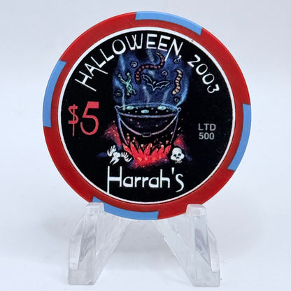 Harrah's Las Vegas Nevada 2003 'Halloween' LE $5 Casino Chip E0925
