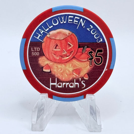 Harrah's Las Vegas Nevada 2003 'Halloween' LE $5 Casino Chip E0928