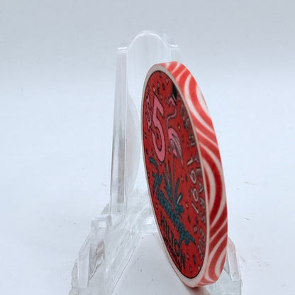 Flamingo Hilton Las Vegas Nevada 1991 'New Year's Eve' LE $5 Casino Chip N1591