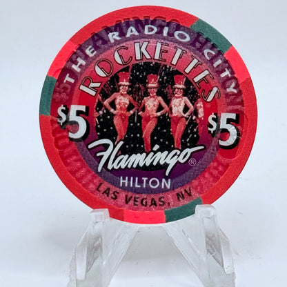 Flamingo Hilton Las Vegas Nevada 1995 'Rockettes' LE $5 Casino Chip N2401