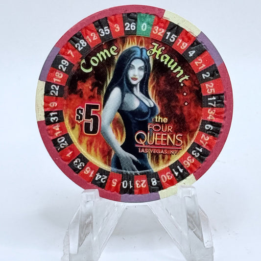 Four Queens Las Vegas Nevada 2003 'Halloween' LE $5 Casino Chip E0541