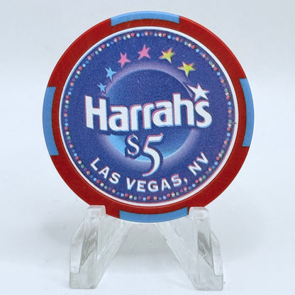 Harrah's Las Vegas Nevada 2003 'Improv 40 Years Of Laughter' LE $5 Casino Chip E0929