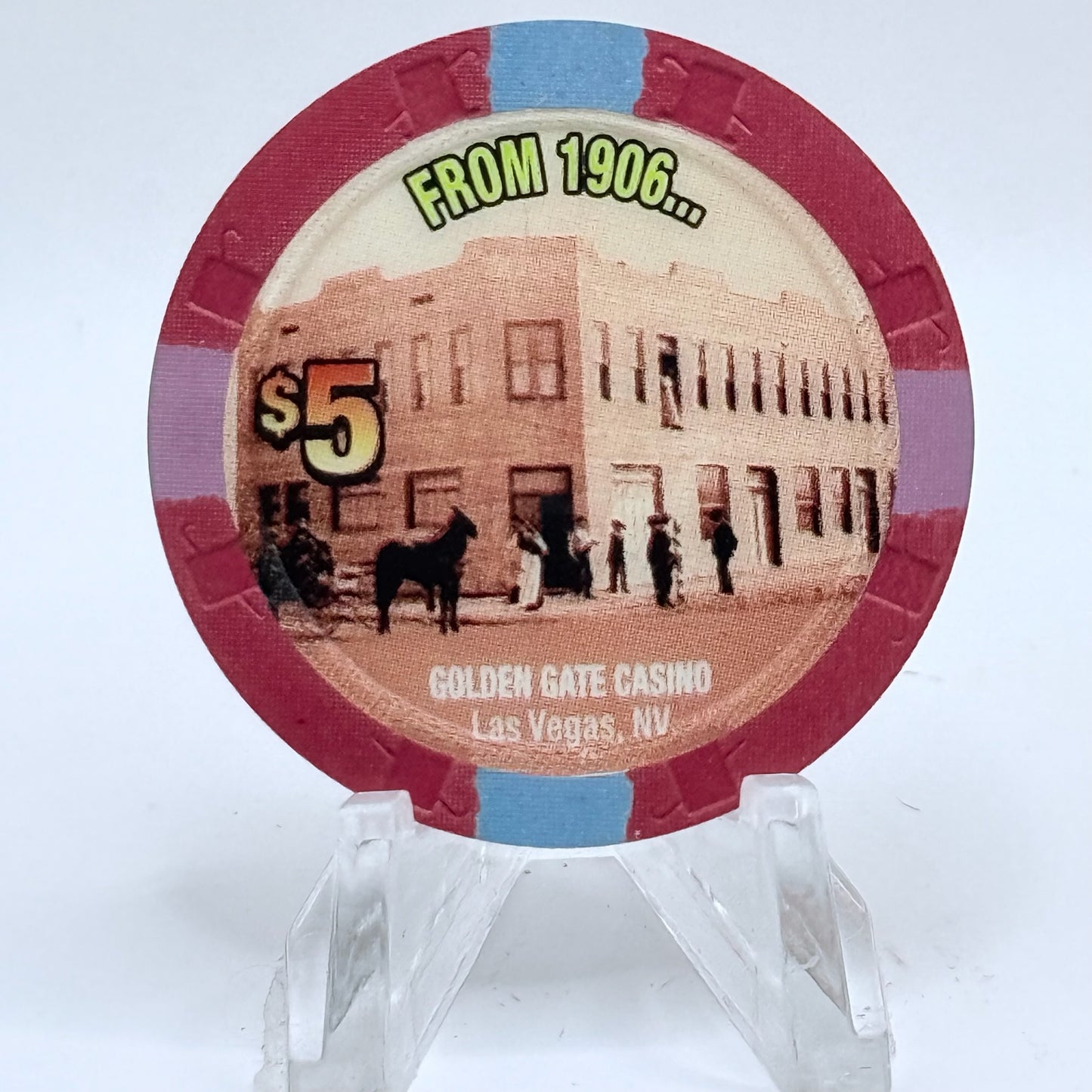 Golden Gate Las Vegas Nevada 2000 'Millennium' LE $5 Casino Chip V4342