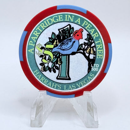 Harrah's Las Vegas Nevada 2003 ' Partridge In A Pear Tree' Series 2312 LE $5 Casino Chip E0945