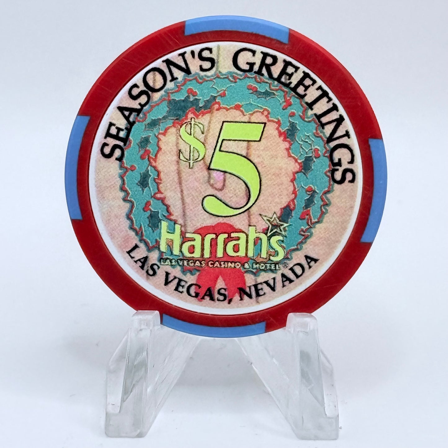 Harrah's Las Vegas Nevada 2003 ' Partridge In A Pear Tree' Series 2312 LE $5 Casino Chip E0945