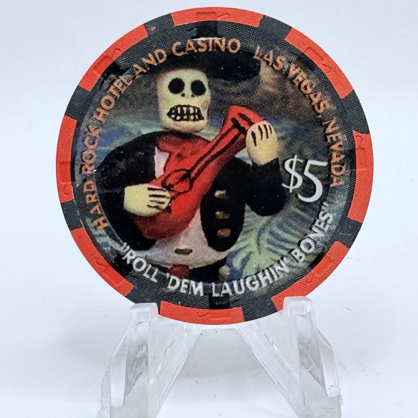 Hard Rock - Las Vegas Las Vegas Nevada 2002 'Halloween' LE $5 Casino Chip E0762