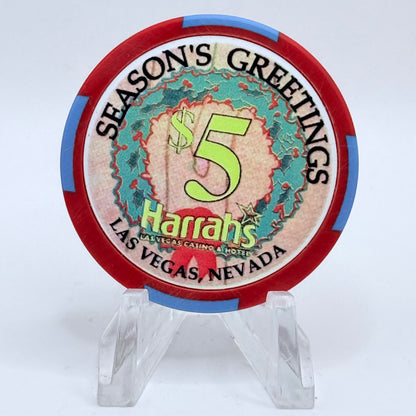 Harrah's Las Vegas Nevada 2003 'Three French Hens' Series 2312 LE $5 Casino Chip E0953