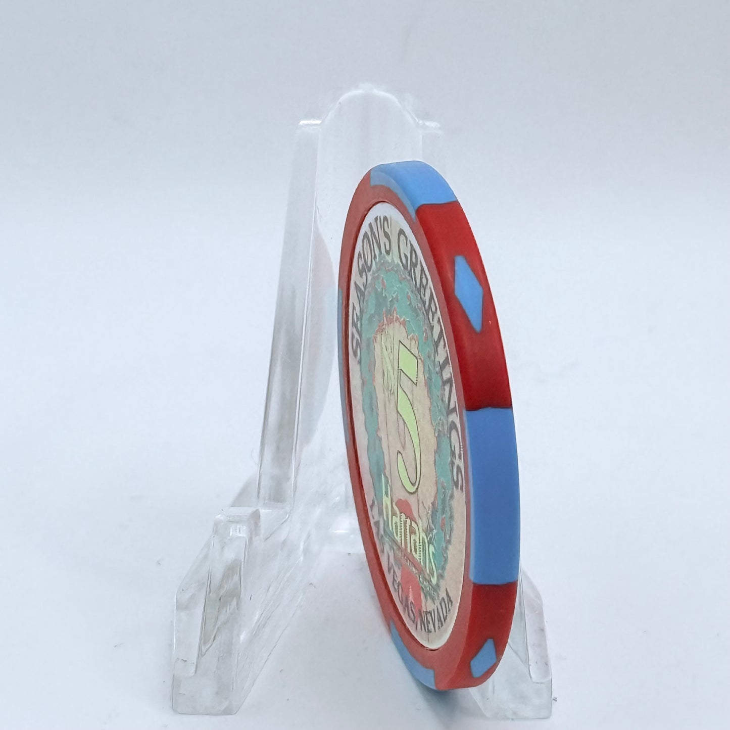 Harrah's Las Vegas Nevada 2003 'Three French Hens' Series 2312 LE $5 Casino Chip E0953