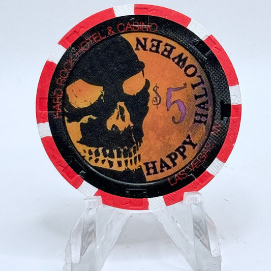Hard Rock - Las Vegas Las Vegas Nevada 2008 'Halloween' LE $5 Casino Chip E7446