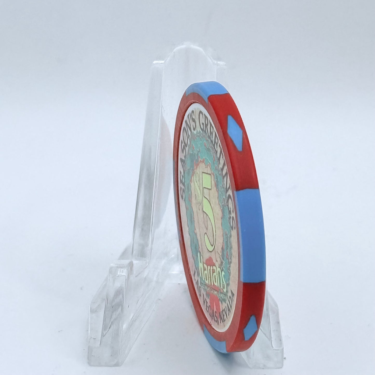 Harrah's Las Vegas Nevada 2003 'Four Calling Birds' Series 2312 LE $5 Casino Chip E0924