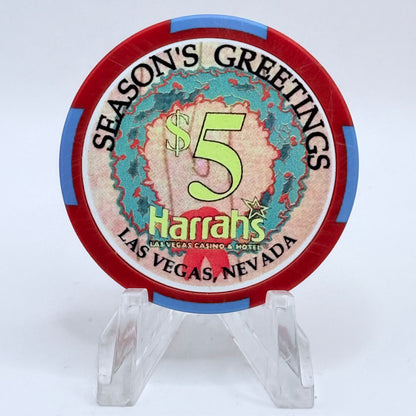 Harrah's Las Vegas Nevada 2003 'Six Geese a Laying' Series 2312 LE $5 Casino Chip E0949