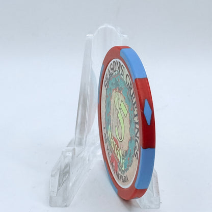 Harrah's Las Vegas Nevada 2003 'Six Geese a Laying' Series 2312 LE $5 Casino Chip E0949