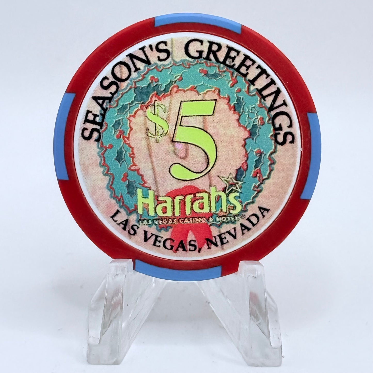 Harrah's Las Vegas Nevada 2003 'Eight Maids a Milking' Series 2312 LE $5 Casino Chip E0928