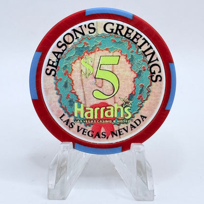 Harrah's Las Vegas Nevada 2003 'Ten Lords a Leaping' Series 2312 LE $5 Casino Chip E0951