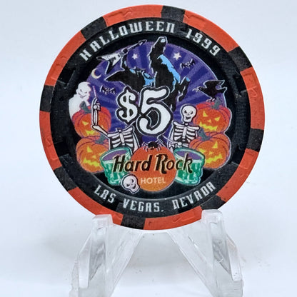 Hard Rock - Las Vegas Las Vegas Nevada 1999 'Halloween - I Put a Spell on You' LE $5 Casino Chip V4434