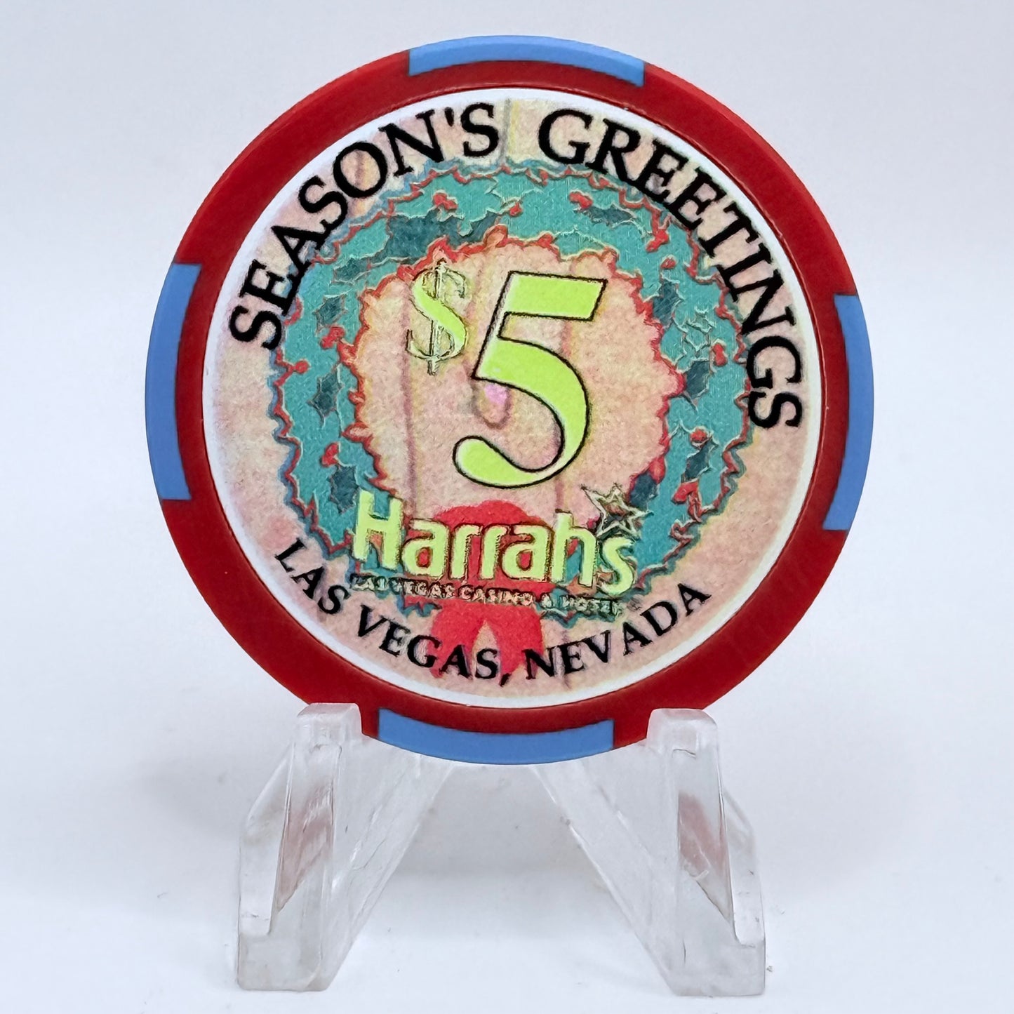 Harrah's Las Vegas Nevada 2003 'Nine Ladies Dancing' Series 2312 LE $5 Casino Chip E0942