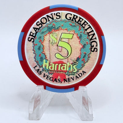 Harrah's Las Vegas Nevada 2003 'Nine Ladies Dancing' Series 2312 LE $5 Casino Chip E0942