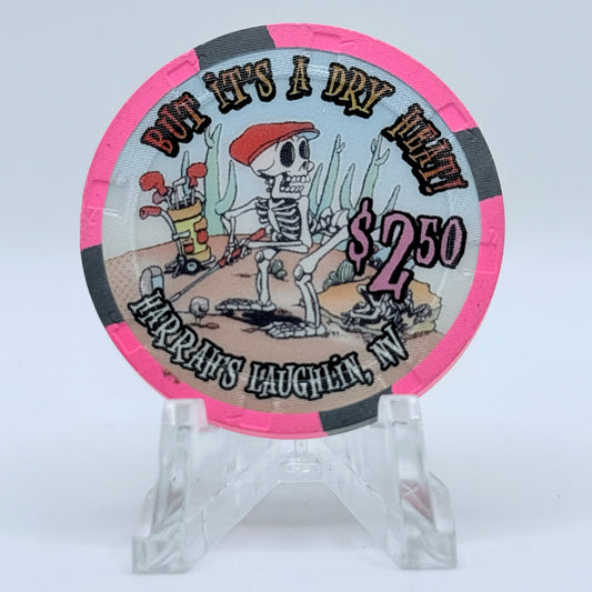 Harrah's Laughlin Nevada 2006 'But it's a Dry Heat' LE $2.50 Casino Chip E8477