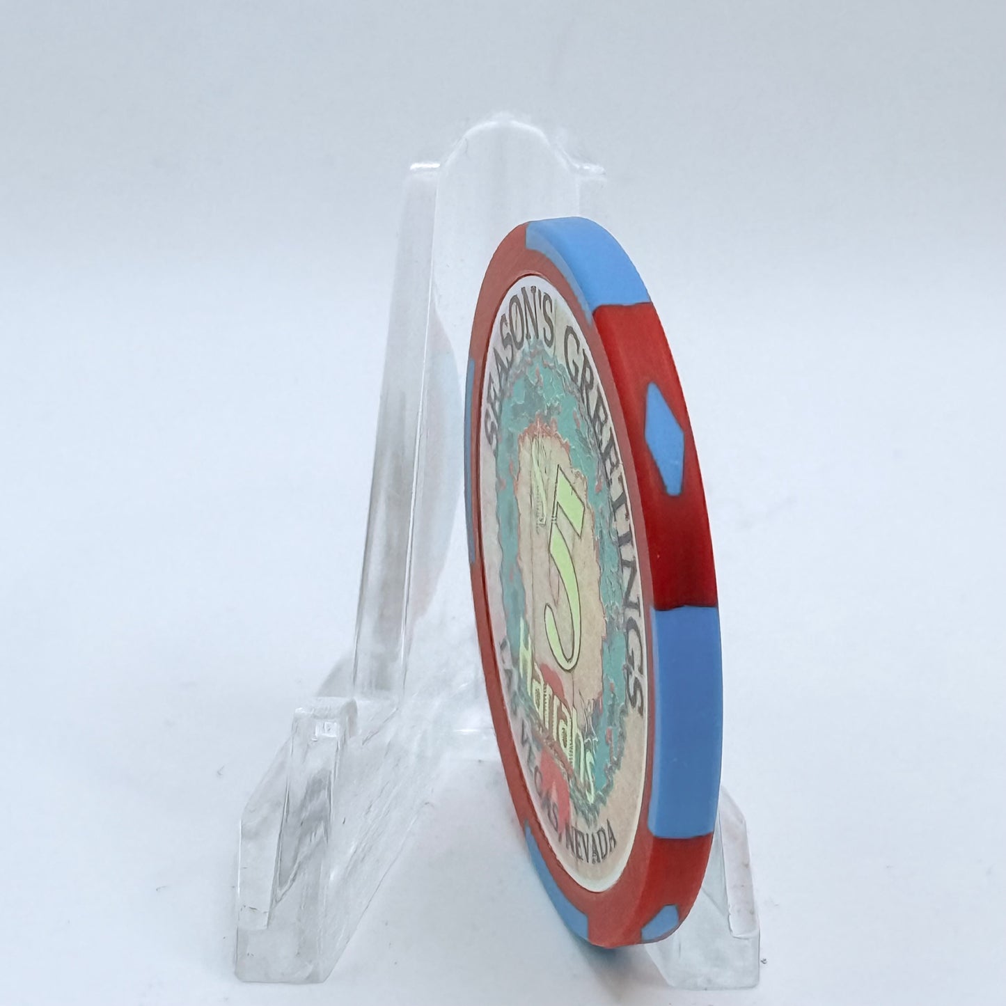 Harrah's Las Vegas Nevada 2003 'Nine Ladies Dancing' Series 2312 LE $5 Casino Chip E0942