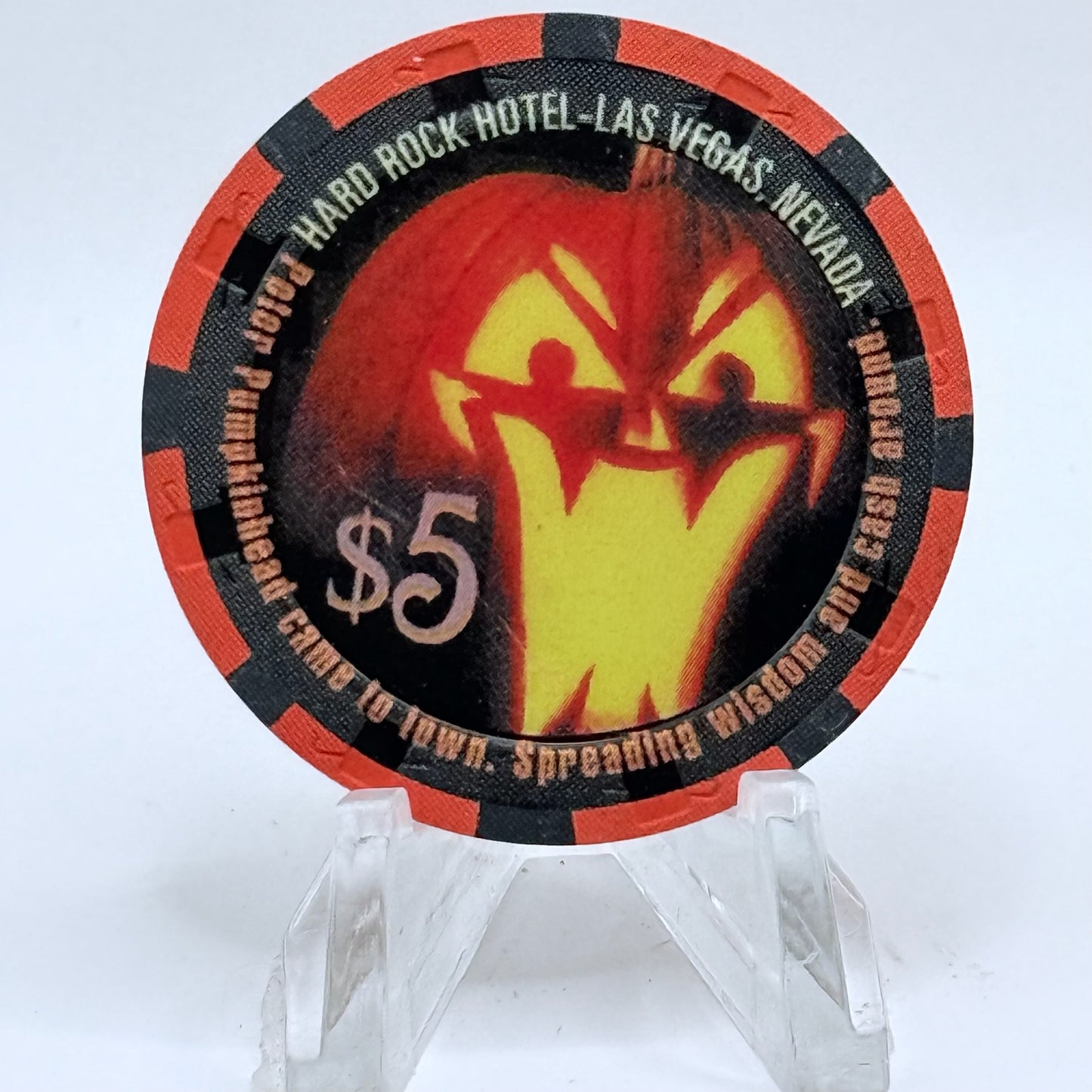 Hard Rock - Las Vegas Las Vegas Nevada 2001 'Halloween' LE $5 Casino Chip V8682