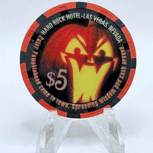 Hard Rock - Las Vegas Las Vegas Nevada 2001 'Halloween' LE $5 Casino Chip V8682