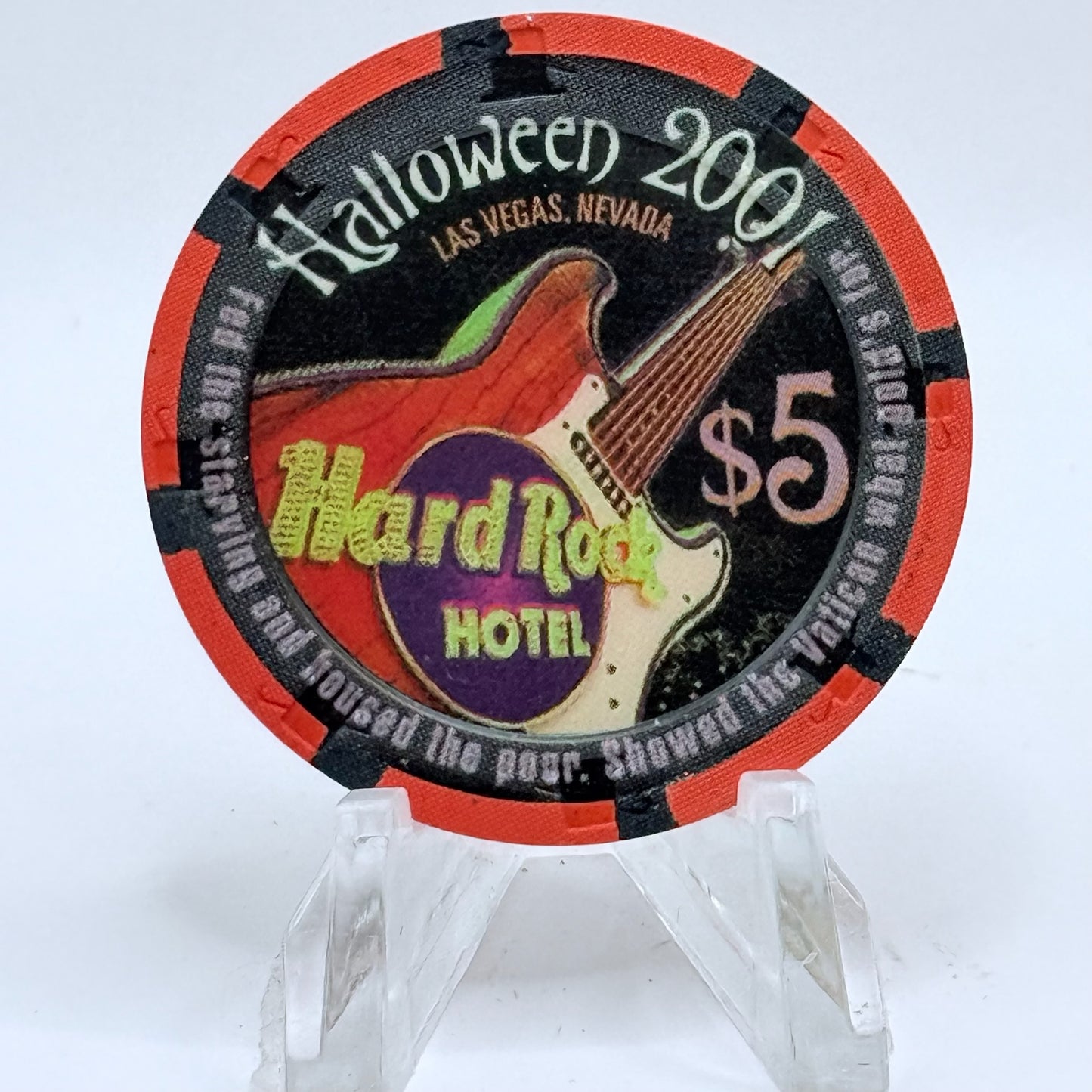Hard Rock - Las Vegas Las Vegas Nevada 2001 'Halloween' LE $5 Casino Chip V8682