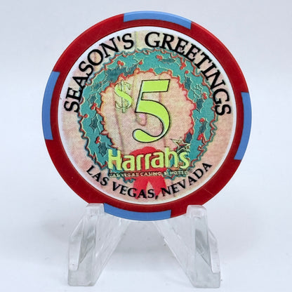 Harrah's Las Vegas Nevada 2003 'Twelve Drummers Drumming' Series 2312 LE $5 Casino Chip E0955