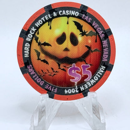 Hard Rock - Las Vegas Las Vegas Nevada 2004 'Halloween' LE $5 Casino Chip E4037