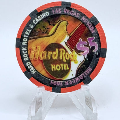 Hard Rock - Las Vegas Las Vegas Nevada 2004 'Halloween' LE $5 Casino Chip E4037