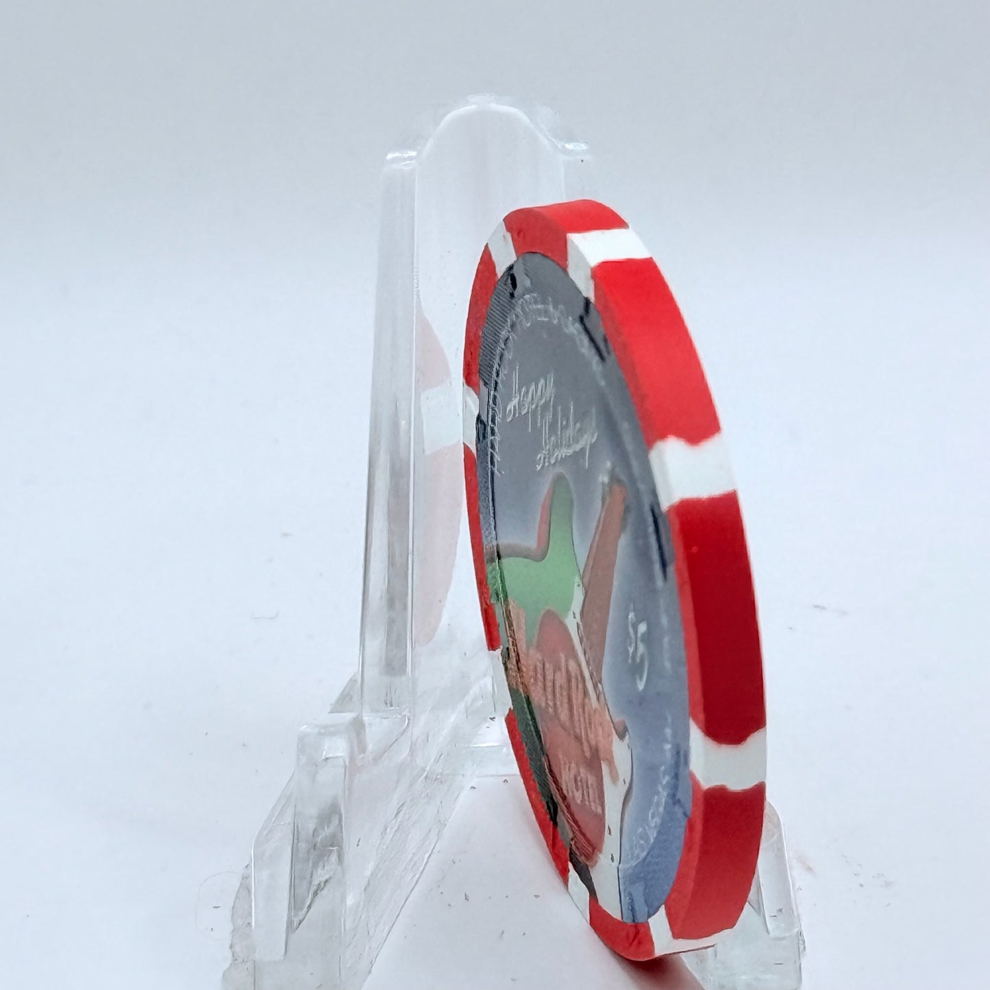 Hard Rock - Las Vegas Las Vegas Nevada 2008 'Christmas' LE $5 Casino Chip E7447