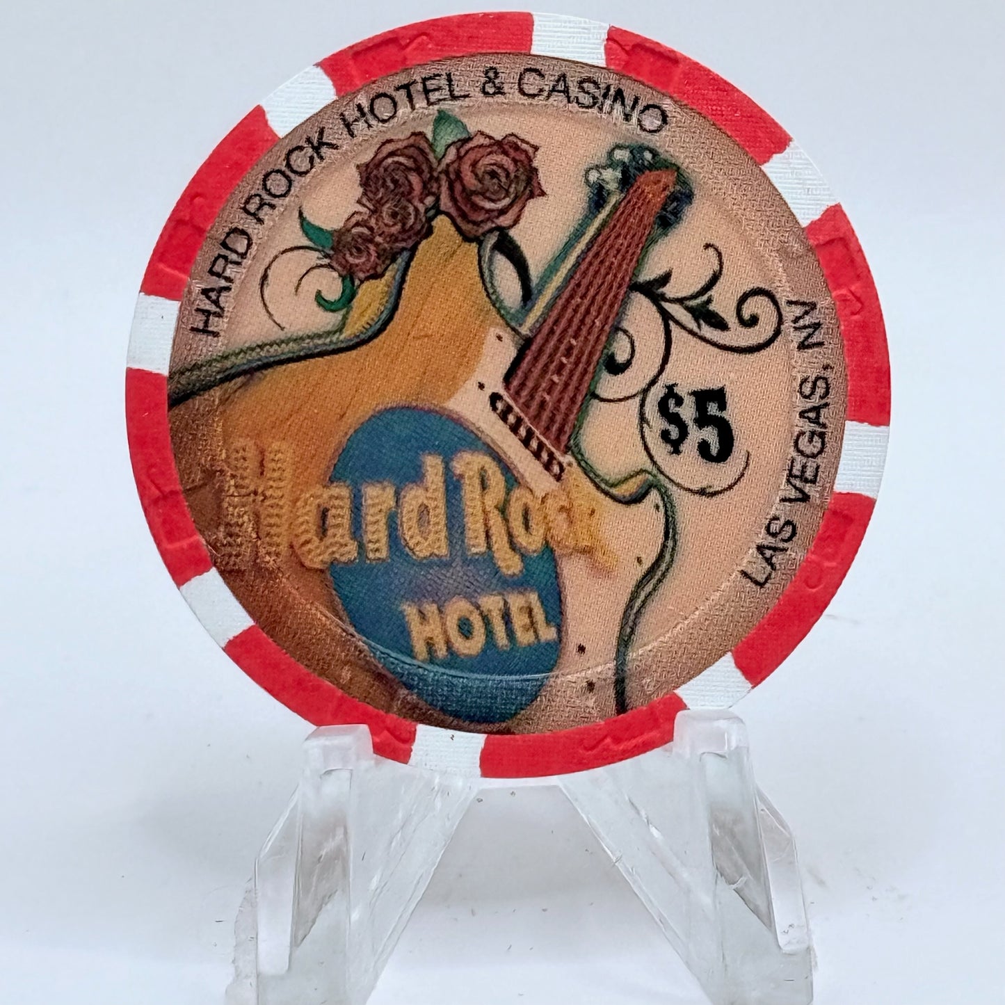 Hard Rock - Las Vegas Las Vegas Nevada 2009 'Valentine's Day' LE $5 Casino Chip E7450