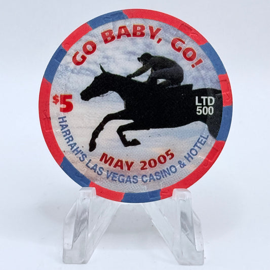 Harrah's Las Vegas Nevada 2005 'Go Baby, Go' LE $5 Casino Chip E4006