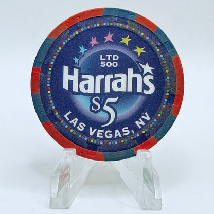 Harrah's Las Vegas Nevada 2005 'New Years Eve' LE $5 Casino Chip E8022