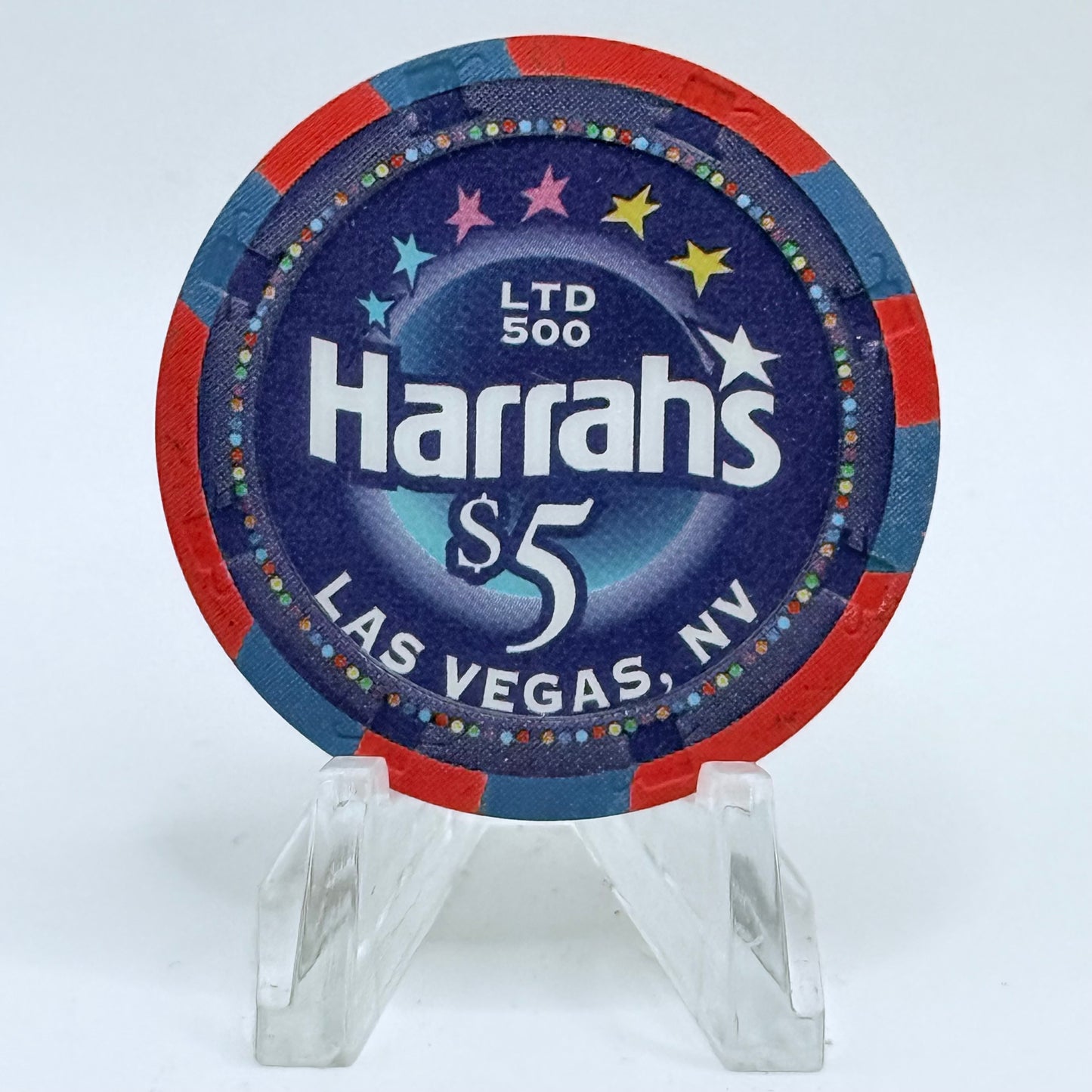 Harrah's Las Vegas Nevada 2005 '4th Of July' LE $5 Casino Chip E5435