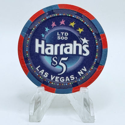 Harrah's Las Vegas Nevada 2005 '4th Of July' LE $5 Casino Chip E5435