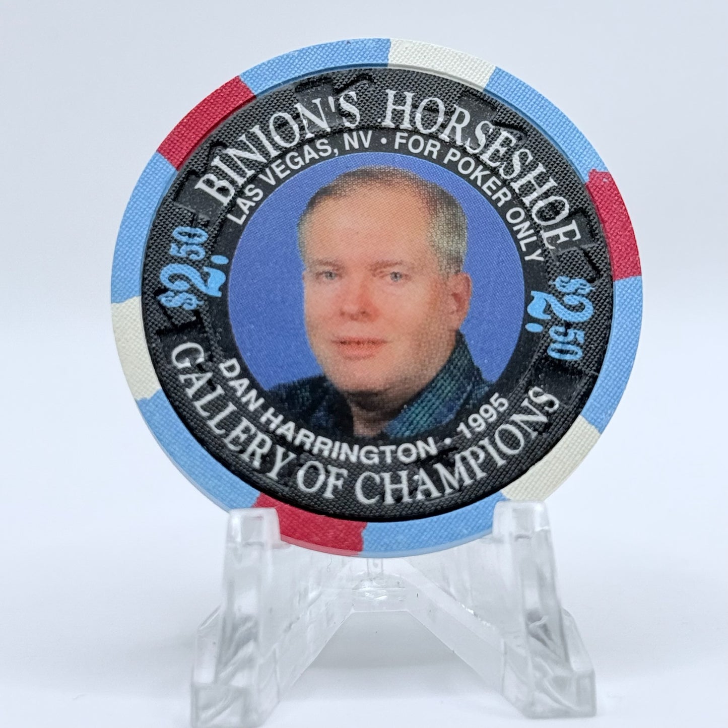Horseshoe Club (Binion's) Las Vegas Nevada 1996 'Dan Harrington' LE $2.50 Casino Chip N8596