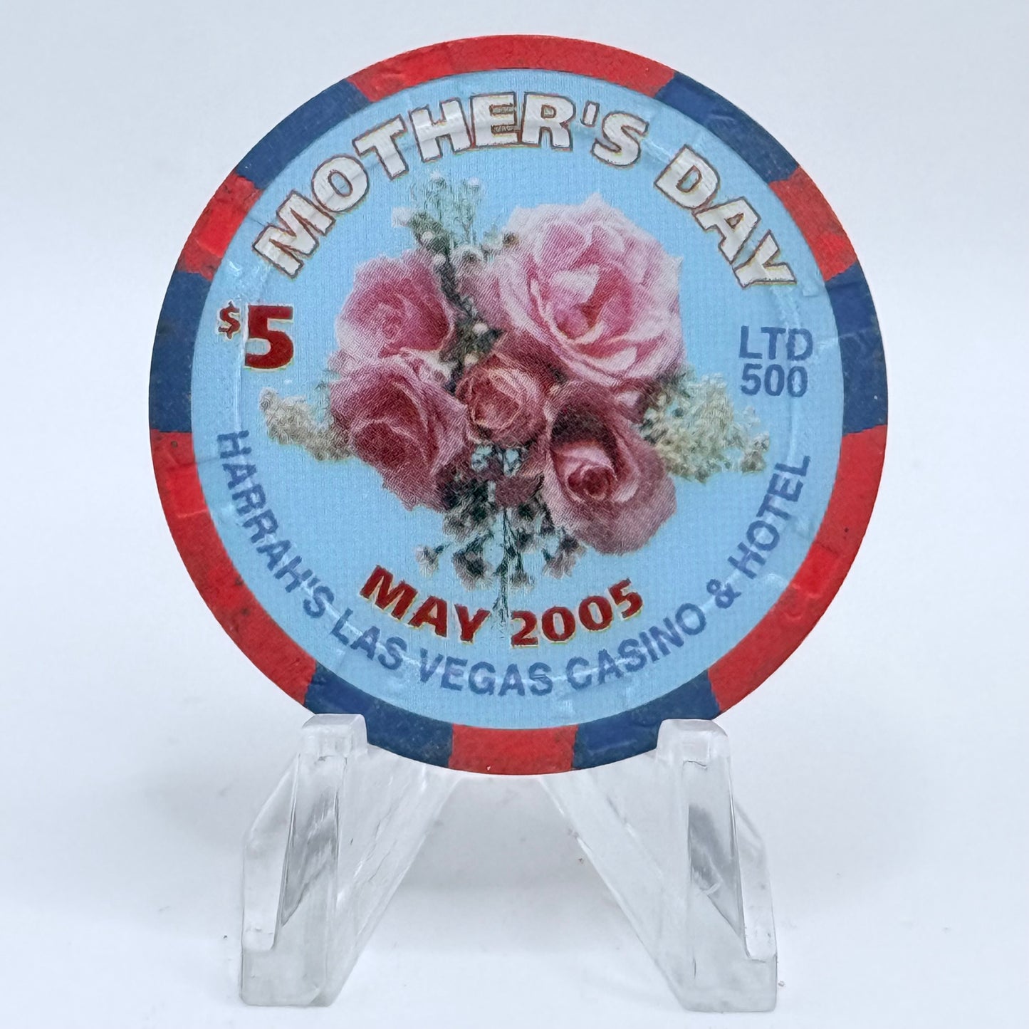 Harrah's Las Vegas Nevada 2005 'Mothers Day' LE $5 Casino Chip E4624