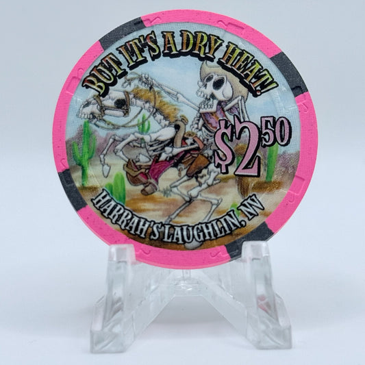 Harrah's Laughlin Nevada 2001 'But It's a Dry Heat' LE $2.50 Casino Chip V8945